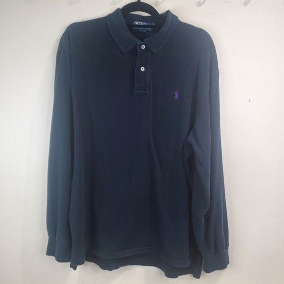 Polo Ralph Lauren corduroy textured blue long sleeve xl - Picture 1 of 6